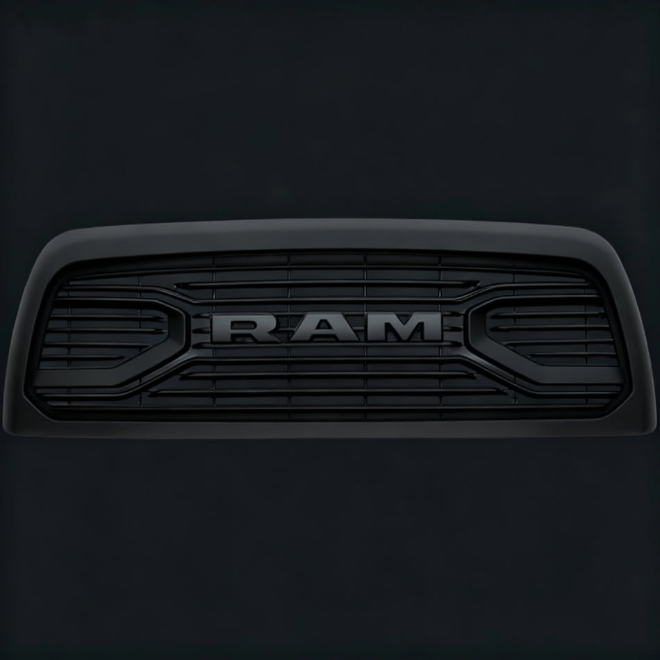 Front Grille for 2013–2018 Dodge RAM 2500 Big Horn Style Black Mesh Grille (No Lights)