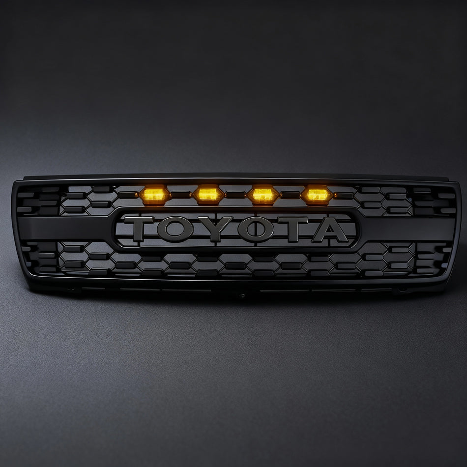Front Grille for 1997–2000 Toyota Tacoma TRD Style with Letters & LED Lights