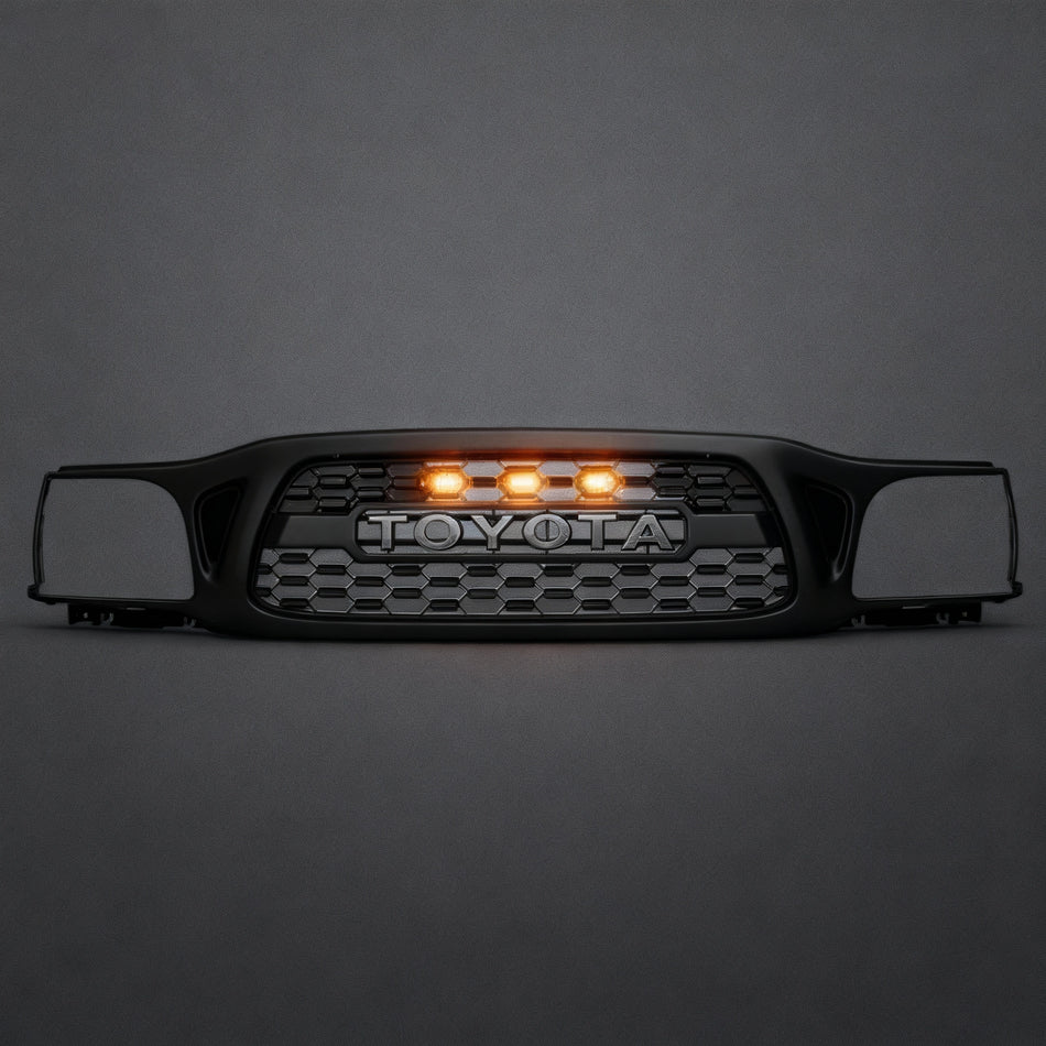 Front Grille for 2001–2004 Toyota Tacoma TRD Raptor Style with LED Lights