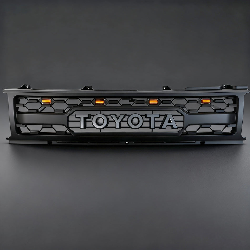 Front Grille for 1987–1989 Toyota 4Runner TRD PRO Style with Emblem & LED Lights