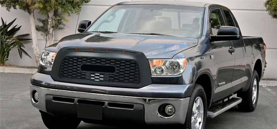 Front Grille for 2007–2009 Toyota Tundra TRD PRO Style with LED Lights & Emblem
